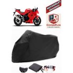 Coverall Hyosung Gt 250 R Siyah Motorsiket Brandası Motor Örtüsü Çadır Su Geçirmez Motosiklet Kılıfı Motor Brandası - Siyah- Arka Çanta UYUMSUZ