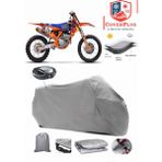 Coverall Ktm 250 Sxf Arka Çanta Uyumlu (Gri) Motorsiket Brandası Motor Örtüsü Çadır Su Geçirmez Motosiklet Kılıfı Motor Brandası - Gri- Arka Çanta UYUMLU