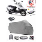 Coverall Kuba Gelli 125 Arka Çanta Uyumlu (Gri) Motorsiket Brandası Motor Örtüsü Çadır Su Geçirmez Motosiklet Kılıfı Motor Brandası - Gri- Arka Çanta UYUMLU
