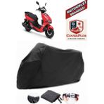 Coverall Kuba Pesaro 50 x Siyah Motorsiket Brandası Motor Örtüsü Çadır Su Geçirmez Motosiklet Kılıfı Motor Brandası - Siyah- Arka Çanta UYUMSUZ