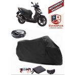 Coverall Kymco Agility 16+ 150 Siyah Arka Çanta Uyumlu Motorsiket Brandası Motor Örtüsü Çadır Su Geçirmez Motosiklet Kılıfı Motor Brandası - Siyah- Arka Çanta UYUMLU