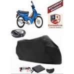 Coverall Kymco Aktiv 125 Siyah Arka Çanta Uyumlu Motorsiket Brandası Motor Örtüsü Çadır Su Geçirmez Motosiklet Kılıfı Motor Brandası - Siyah- Arka Çanta UYUMLU