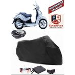 Coverall Kymco People 250 Siyah Arka Çanta Uyumlu Motorsiket Brandası Motor Örtüsü Çadır Su Geçirmez Motosiklet Kılıfı Motor Brandası - Siyah- Arka Çanta UYUMLU