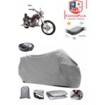 Coverall Regal Raptor Dd 100E Arka Çanta Uyumlu (Gri) Motorsiket Brandası Motor Örtüsü Çadır Su Geçirmez Motosiklet Kılıfı Motor Brandası - Gri- Arka Çanta UYUMLU