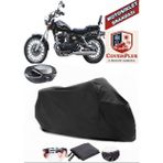 Coverall Regal Raptor Dd 250E-9B Siyah Arka Çanta Uyumlu Motorsiket Brandası Motor Örtüsü Çadır Su Geçirmez Motosiklet Kılıfı Motor Brandası - Siyah- Arka Çanta UYUMLU