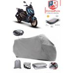 Coverall Regal Raptor XSUV125 Arka Çanta Uyumlu (Gri) Motorsiket Brandası Motor Örtüsü Çadır Su Geçirmez Motosiklet Kılıfı Motor Brandası - Gri- Arka Çanta UYUMLU