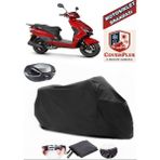 Coverall Rks Bolero 50 Siyah Arka Çanta Uyumlu Motorsiket Brandası Motor Örtüsü Çadır Su Geçirmez Motosiklet Kılıfı Motor Brandası - Siyah- Arka Çanta UYUMLU