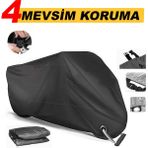 Coverall Stmax Kobra 500 Kilit Uyumlu Motosiklet Brandası (Siyah Renk)Motor Örtüsü Çadır Su Geçirmez Motosiklet Brandası - Siyah Kilit ve Arka Çanta UYUMSUZ
