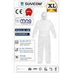 CoverAll SUVICOM SV-160 KİMYASAL KORUYUCU LAMİNELİ TEK KULLANIMLIK KAPÜŞONLU TULUM TİP 5B/6B (XL)