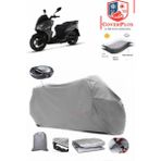 Coverall Sym Jet 14 200I Arka Çanta Uyumlu (Gri) Motorsiket Brandası Motor Örtüsü Çadır Su Geçirmez Motosiklet Kılıfı Motor Brandası - Gri- Arka Çanta UYUMLU