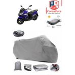 Coverall Sym Jet 14 Arka Çanta Uyumlu (Gri) Motorsiket Brandası Motor Örtüsü Çadır Su Geçirmez Motosiklet Kılıfı Motor Brandası - Gri- Arka Çanta UYUMLU
