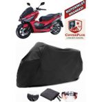 Coverall Sym Jet x 125 Siyah Motorsiket Brandası Motor Örtüsü Çadır Su Geçirmez Motosiklet Kılıfı Motor Brandası - Siyah- Arka Çanta UYUMSUZ