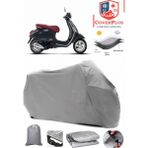 Coverall Vespa Primavera 50 Gri Motorsiket Brandası Motor Örtüsü Çadır Su Geçirmez Motosiklet Kılıfı Motor Brandası - Gri- Arka Çanta UYUMSUZ
