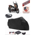 Coverall Yamaha X-Max 300 Iron Max Siyah Arka Çanta Uyumlu Motorsiket Brandası Motor Örtüsü Çadır Su Geçirmez Motosiklet Kılıfı Motor Brandası - Siyah- Arka Çanta UYUMLU