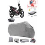 Coverall Yuki Attact 100 Arka Çanta Uyumlu (Gri) Motorsiket Brandası Motor Örtüsü Çadır Su Geçirmez Motosiklet Kılıfı Motor Brandası - Gri- Arka Çanta UYUMLU