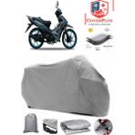 Coverall Yuki Solid 125 Gri Motorsiket Brandası Motor Örtüsü Çadır Su Geçirmez Motosiklet Kılıfı Motor Brandası - Gri- Arka Çanta UYUMSUZ
