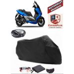 Coverall Yuki T11 Explorer Siyah Arka Çanta Uyumlu Motorsiket Brandası Motor Örtüsü Çadır Su Geçirmez Motosiklet Kılıfı Motor Brandası - Siyah- Arka Çanta UYUMLU
