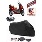 Coverall Yuki YB250ZKT Optimus Siyah Arka Çanta Uyumlu Motorsiket Brandası Motor Örtüsü Çadır Su Geçirmez Motosiklet Kılıfı Motor Brandası - Siyah- Arka Çanta UYUMLU