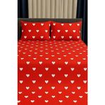 Coverbox Çift Kişilik Pike Yatak Örtüsü Takımı 200x220 cm Kaliteli Materyal ile 2 Yastık Kılıflı - Kırmızı