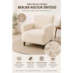 coverbox Yumuşacık Welsoft Lastikli Tek Kişilik Koltuk Örtüsü Kaymaz Esnek Yıkanabilir berjer koltuk kılıfı
