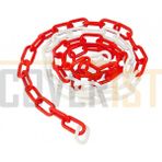 Coverist Plastik Zincir Kırmızı Beyaz 8mm 3 Metre
