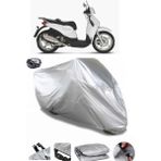 Coverplus Aprilia Scarabeo 200 Gri Arka Çanta Uyumlu Su Geçirmez Motosiklet Brandası