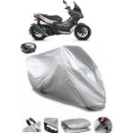 Coverplus Aprilia SR GT 200 Gri Arka Çanta Uyumlu Su Geçirmez Motosiklet Brandası