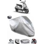 Coverplus Bajaj Chetak Gri Arka Çanta Uyumlu Su Geçirmez Motosiklet Brandası