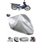 Coverplus Çelik Motor CUP 110 Gri Arka Çanta Uyumlu Su Geçirmez Motosiklet Brandası