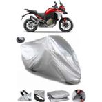 Coverplus Ducati Multistrada Gri Arka Çanta Uyumlu Su Geçirmez Motosiklet Brandası