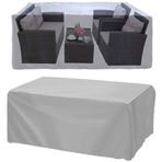 Coverplus Gri Su Geçirmez 200x160x80 cm Bahçe Mobilya Koruma Örtüsü