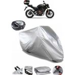 Coverplus Honda CB 500 Gri Arka Çanta Uyumlu Su Geçirmez Motosiklet Brandası