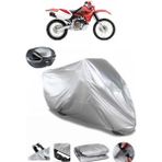 Coverplus Honda XR 650 R Gri Arka Çanta Uyumlu Su Geçirmez Motosiklet Brandası