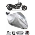 Coverplus Kawasaki EL 250 Gri Arka Çanta Uyumlu Su Geçirmez Motosiklet Brandası