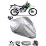 Coverplus Kawasaki KLX 250 Gri Arka Çanta Uyumlu Su Geçirmez Motosiklet Brandası