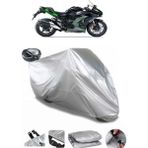 Coverplus Kawasaki Ninja H2 SX Gri Arka Çanta Uyumlu Su Geçirmez Motosiklet Brandası