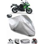 Coverplus Kawasaki Versys 650 Gri Arka Çanta Uyumlu Su Geçirmez Motosiklet Brandası