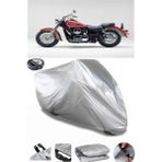 Coverplus Kawasaki VN 1500 Classic Tourer Gri Arka Çanta Uyumlu Su Geçirmez Motosiklet Brandası