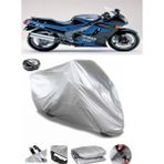 Coverplus Kawasaki ZZR 1100 Gri Arka Çanta Uyumlu Su Geçirmez Motosiklet Brandası