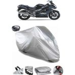 Coverplus Kawasaki ZZR 1200 Arka Çanta Uyumlu Su Geçirmez Gri Motosiklet Branda