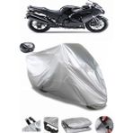 Coverplus Kawasaki ZZR 1400 ABS Arka Çanta Uyumlu Su Geçirmez Gri Motosiklet Branda