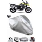Coverplus QJ SRT 550 X Gri Arka Çanta Uyumlu Su Geçirmez Motosiklet Brandası