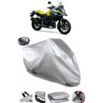 Coverplus Suzuki V-Strom DL1000 Gri Arka Çanta Uyumlu Su Geçirmez Motosiklet Brandası