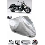 Coverplus Suzuki VL 800 Intruder Gri Arka Çanta Uyumlu Su Geçirmez Motosiklet Brandası
