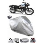 Coverplus Triumph Bonneville T100 Arka Çanta Uyumlu Su Geçirmez Gri Motosiklet Brandası
