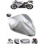 Coverplus Triumph Daytona 675 R Arka Çanta Uyumlu Su Geçirmez Gri Motosiklet Brandası