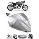 Coverplus Triumph Thruxton 1200 R Arka Çanta Uyumlu Su Geçirmez Gri Motosiklet Branda
