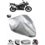 Coverplus Triumph Tiger 1200 Alpine Edition Arka Çanta Uyumlu Su Geçirmez Gri Motosiklet Brandası