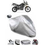 Coverplus Triumph Tiger 900 Rally Arka Çanta Uyumlu Su Geçirmez Gri Motosiklet Brandası
