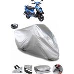 Coverplus TVS Scooty PEP Plus Arka Çanta Uyumlu Su Geçirmez Gri Motosiklet Brandası